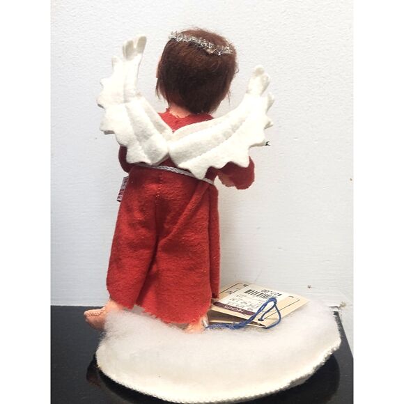 Annalee 1994 Naughty Angel Christmas Doll Red w/ Black Eye 7" MISSING SLINGSHOT - Picture 4 of 8